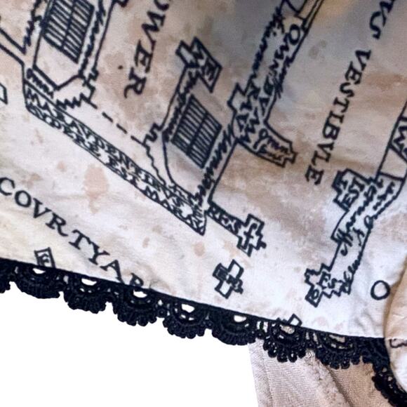 Harry Potter Marauder's Map Gothic Milk Maid Pinup Lolita Corset Tutu Dress XL - Picture 9 of 15